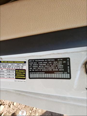 2011 VOLKSWAGEN EOS LUX WVWFW7AH3BV004507