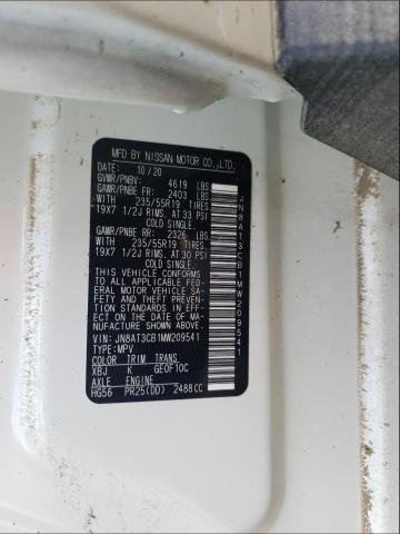 2021 NISSAN ROGUE SL JN8AT3CB1MW209541