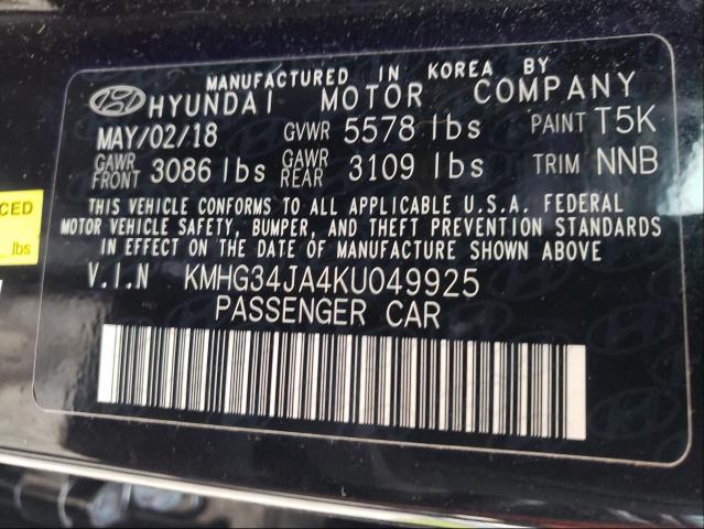 2019 GENESIS G90 PREMIU KMHG34JA4KU049925