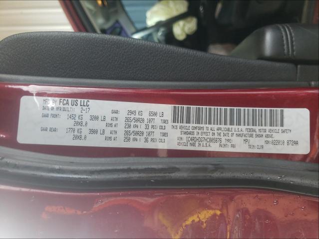 2017 DODGE DURANGO GT 1C4RDHDG7HC805876