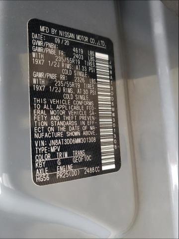 2021 NISSAN ROGUE PLAT JN8AT3DD6MW301308