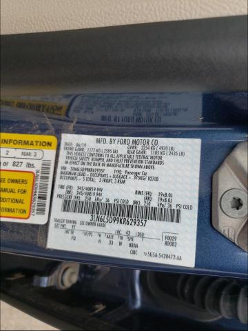 2019 LINCOLN MKZ RESERV 3LN6L5D99KR629357