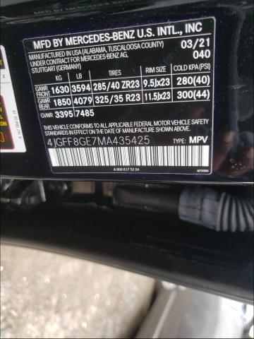 2021 MERCEDES-BENZ GLS 580 4M 4JGFF8GE7MA435425