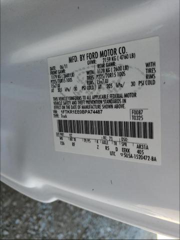 2011 FORD RANGER SUP 1FTKR1EE0BPA74487