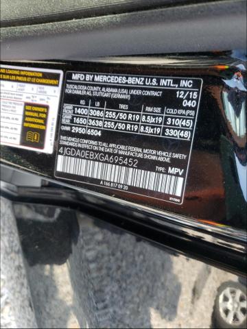 2016 MERCEDES-BENZ GLE 300D 4 4JGDA0EBXGA695452