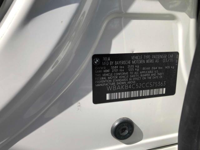 2012 BMW 740 LI WBAKB4C52CC575363