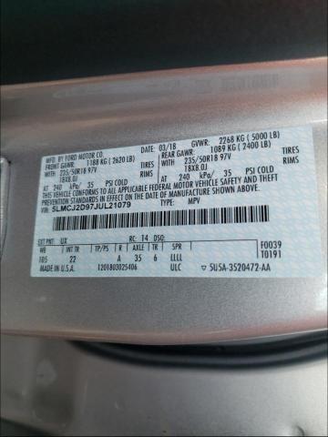 2018 LINCOLN MKC SELECT 5LMCJ2D97JUL21079