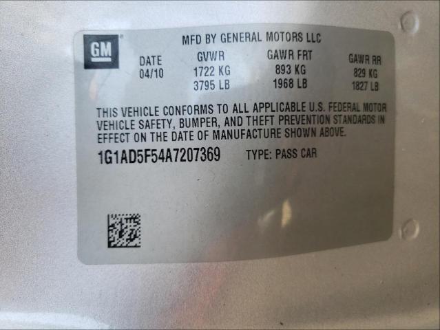 2010 CHEVROLET COBALT 1LT 1G1AD5F54A7207369