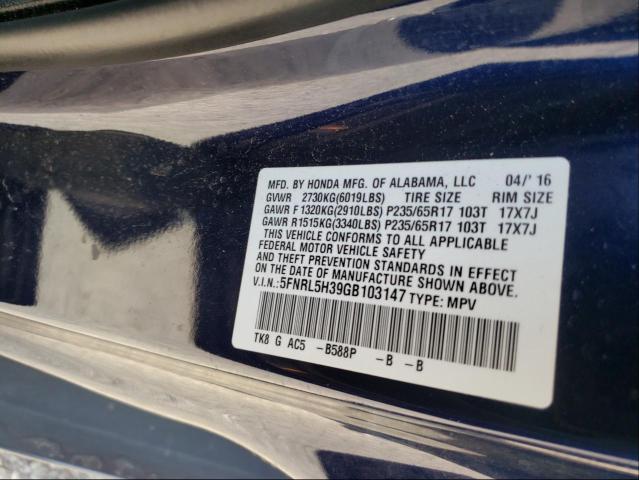 2016 HONDA ODYSSEY SE 5FNRL5H39GB103147