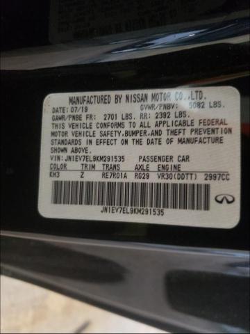 2019 INFINITI Q60 PURE JN1EV7EL9KM291535