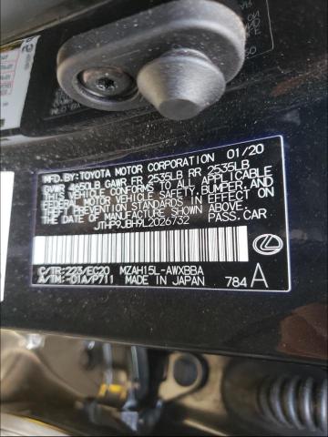 2020 LEXUS UX 250H JTHP9JBH9L2026732
