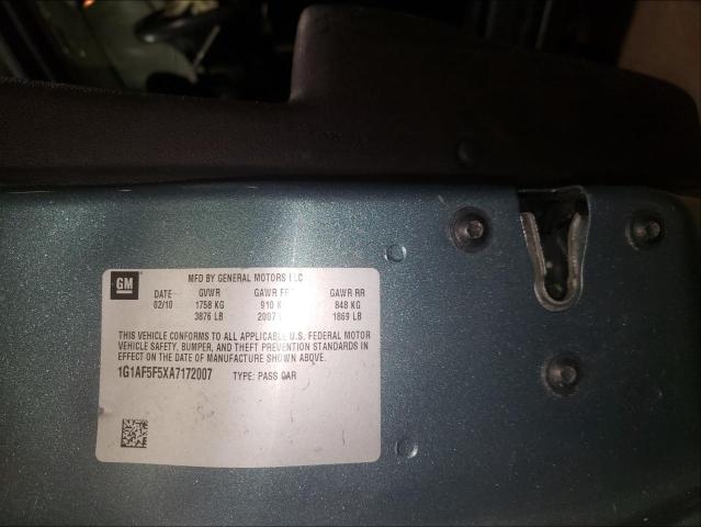 2010 CHEVROLET COBALT 2LT 1G1AF5F5XA7172007
