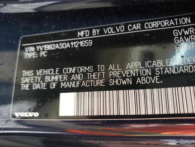 2010 VOLVO S80 3.2 YV1982AS0A1121659