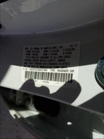 1HGCR2F80GA051984 Honda Accord Exl 2016. Фото: 9