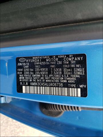 2020 HYUNDAI KONA LIMIT KM8K3CA54LU406738