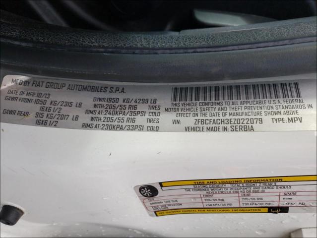 2014 FIAT 500L LOUNG ZFBCFACH3EZ022079