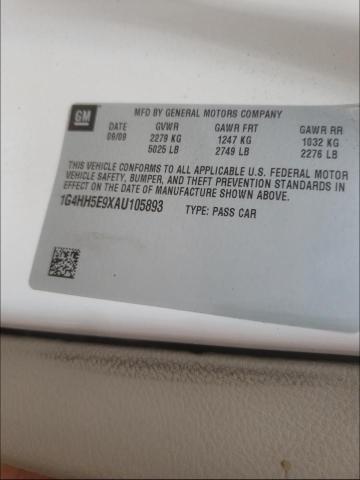 2010 BUICK LUCERNE SU 1G4HH5E9XAU105893