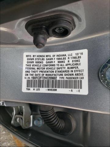 2017 HONDA CIVIC EX 19XFC2F72HE209602