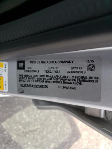2016 CHEVROLET SPARK KL8CB6SA2GC567375