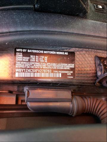 2015 BMW I3 REX WBY1Z4C5XFV278763