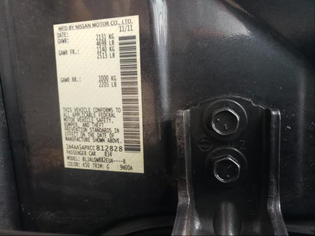 2012 NISSAN MAXIMA 1N4AA5APXCC812828