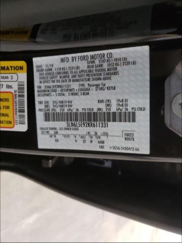 2019 LINCOLN MKZ RESERV 3LN6L5E92KR611331