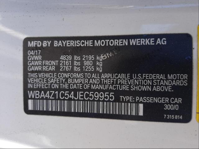 2018 BMW 430I WBA4Z1C54JEC59955