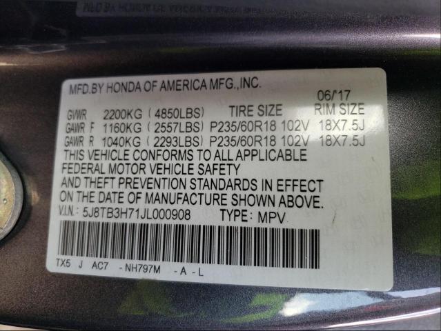 2018 ACURA RDX ADVANC 5J8TB3H71JL000908