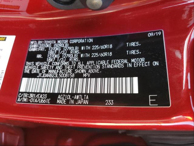 2020 LEXUS NX 300 JTJDARBZ3L5008158