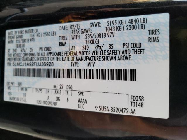 2015 LINCOLN MKC 5LMCJ1A92FUJ36928