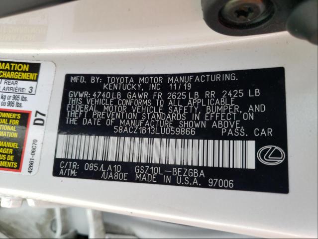 2020 LEXUS ES 350 BAS 58ACZ1B13LU059866