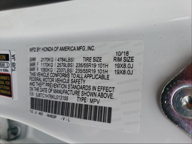 2019 ACURA RDX ADVANC 5J8TC1H76KL013155