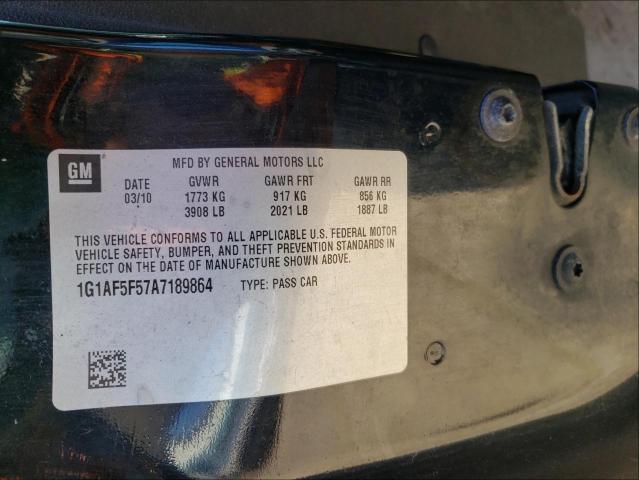 2010 CHEVROLET COBALT 2LT 1G1AF5F57A7189864
