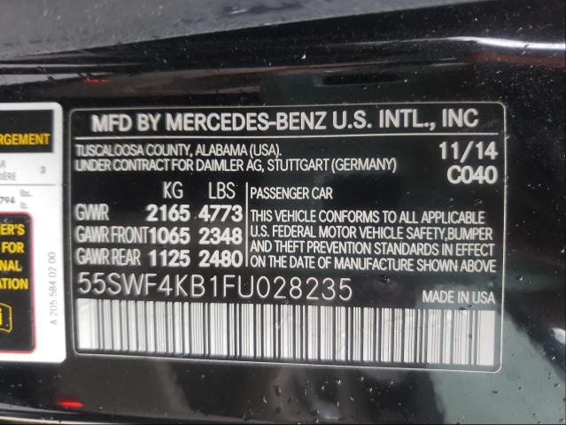 55SWF4KB1FU028235 Mercedes-Benz C 300 4Mat 2015. Фото: 9