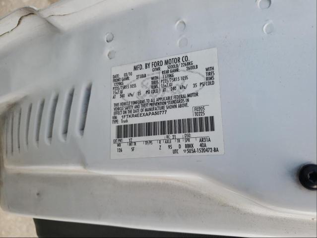 2010 FORD RANGER SUP 1FTKR4EEXAPA50777