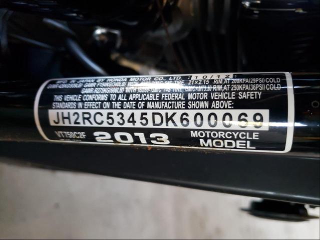 2013 HONDA VT750 C2F JH2RC5345DK600069