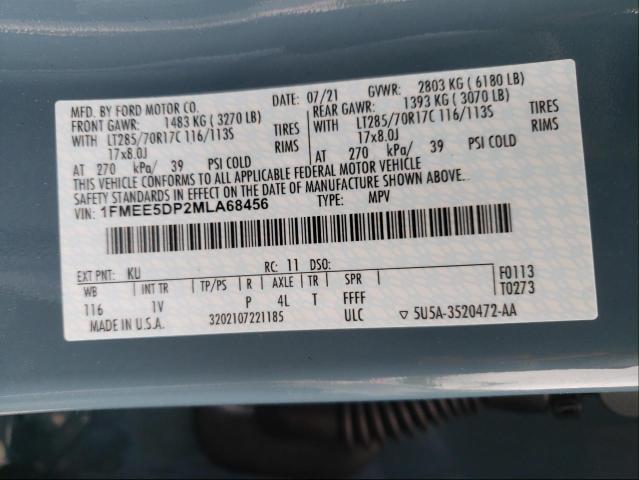 2021 FORD BRONCO BAS 1FMEE5DP2MLA68456