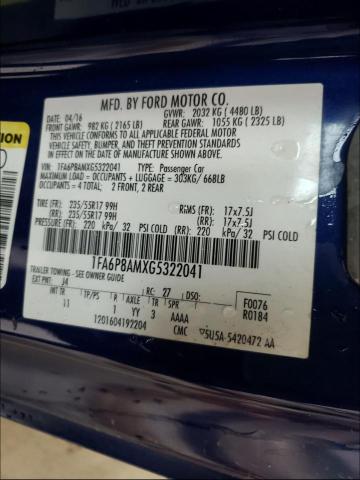 2016 FORD MUSTANG - 1FA6P8AMXG5322041