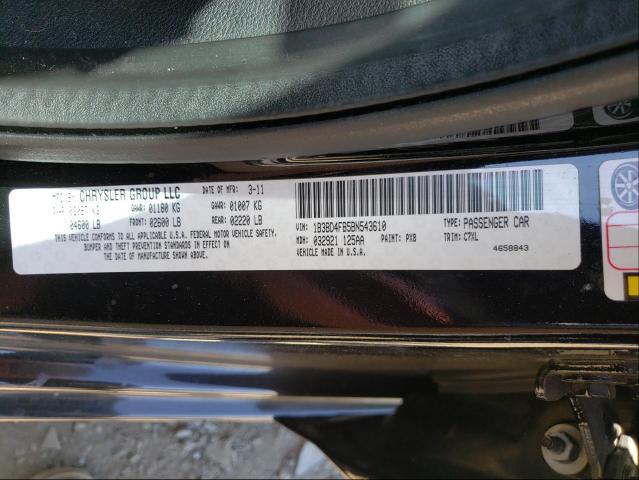 2011 DODGE AVENGER EX 1B3BD4FB5BN543610