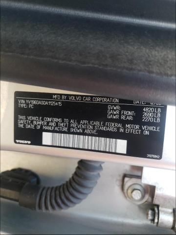 2010 VOLVO S80 3.2 YV1960AS0A1125415