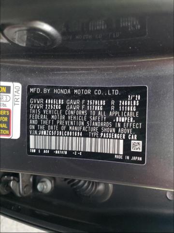 2020 HONDA CLARITY TO JHMZC5F39LC001694
