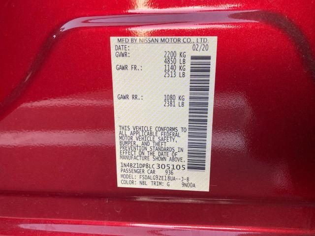 2020 NISSAN LEAF SL PL 1N4BZ1DP8LC305105