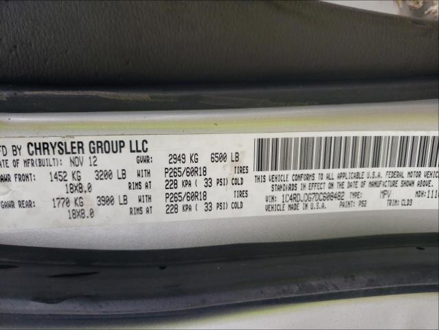2013 DODGE DURANGO CR 1C4RDJDG7DC608482