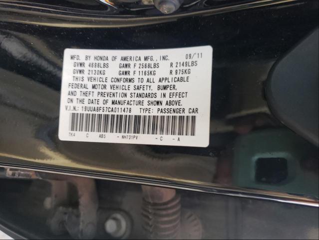 2012 ACURA TL 19UUA8F57CA011478