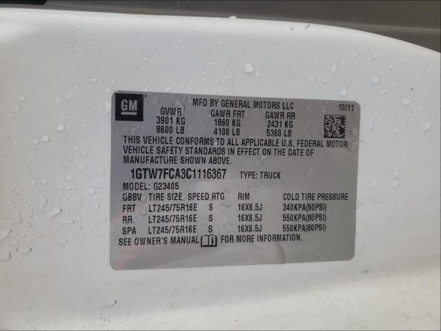 2012 GMC SAVANA 1GTW7FCA3C1116367