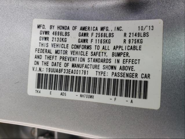 2014 ACURA TL SE 19UUA8F33EA001791