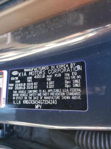 2016 KIA SOUL 4D KNDJX3A54G7334240