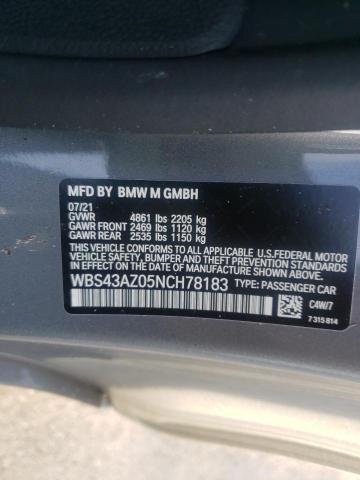2022 BMW M4 COMPETI WBS43AZ05NCH78183
