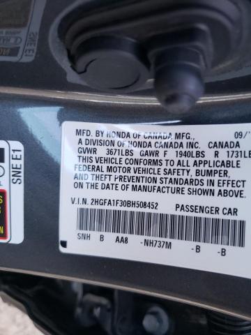 2011 HONDA CIVIC VP 2HGFA1F30BH508452