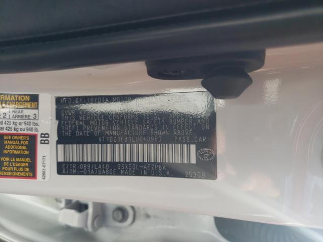 2020 TOYOTA AVALON LIM 4T1DZ1FB1LU040960